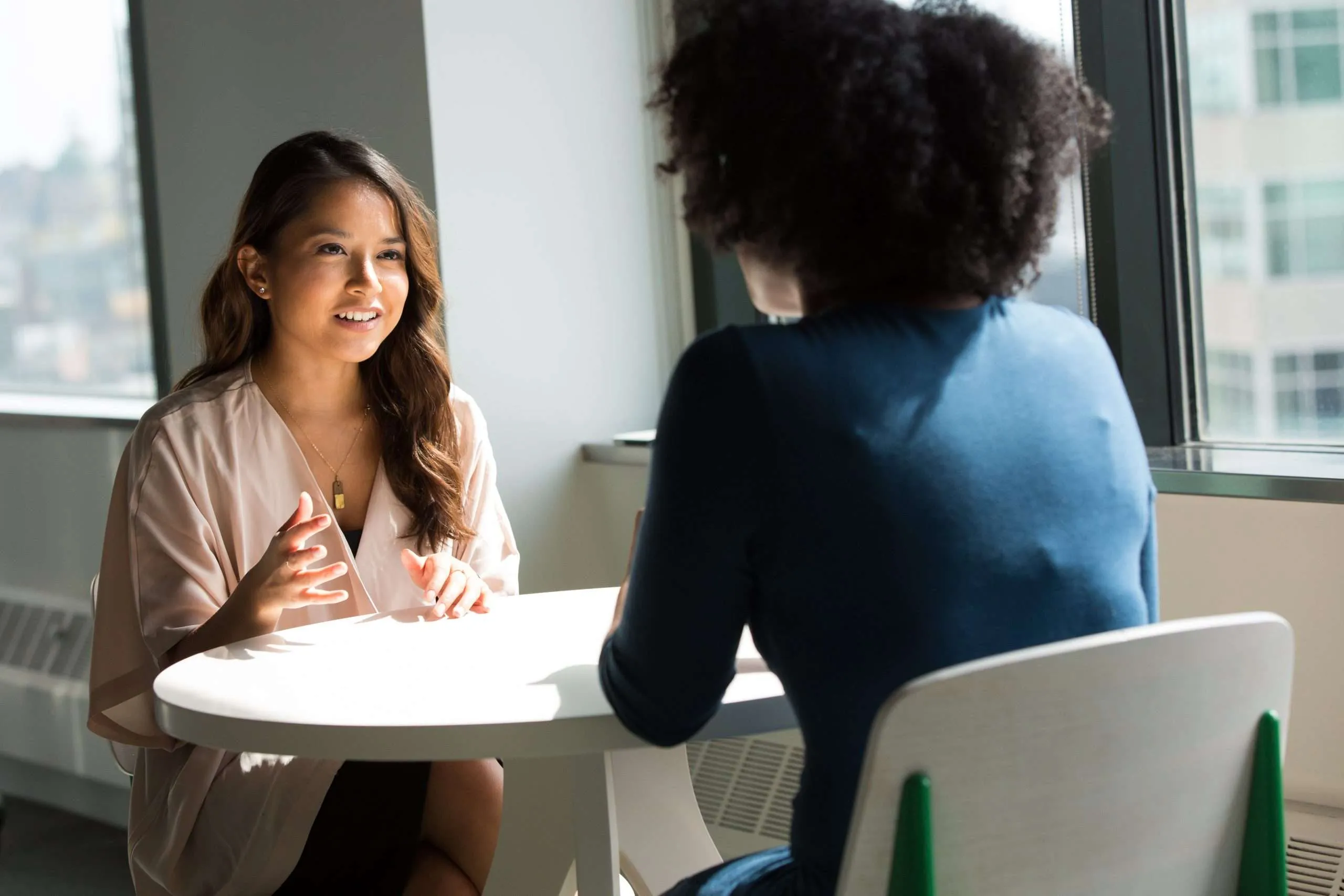 Women being interviewed for job